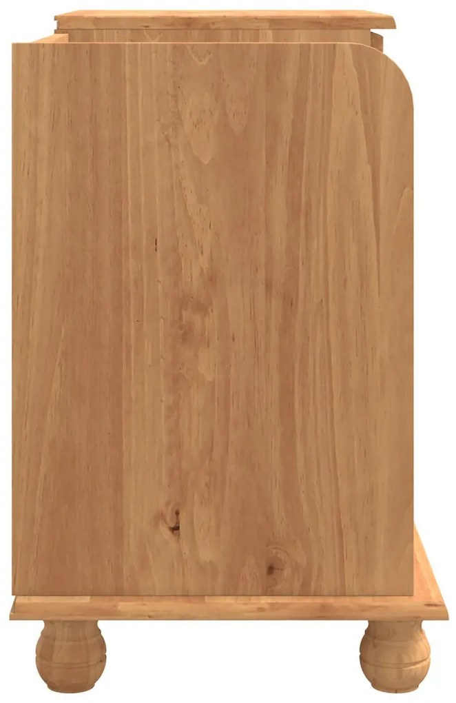 előszobai tárolópad ASKIM" Mézbarna 100x39x62 cm Tömör fenyő"