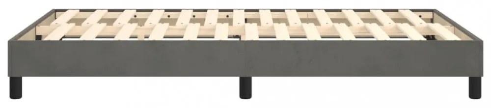 sötétszürke bársony rugós ágykeret 120x200 cm