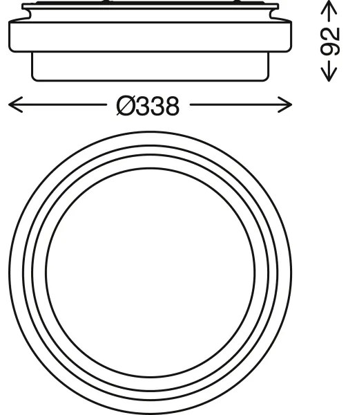 Briloner 3459-015 - LED Mennyezeti lámpa CAKE LED/18W/230V
