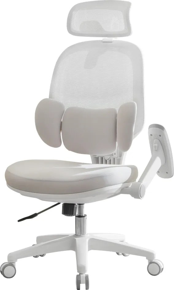 Irodai szék, szürke/fehér, ABRAMO