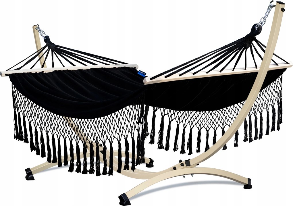 Potenza függőágy Santia XL 220x160cm ekrü acél váz Grande 220kg