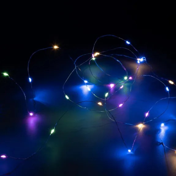 LED fényfüzér 3 x 40 LED színes időzítős beltéri 4 m