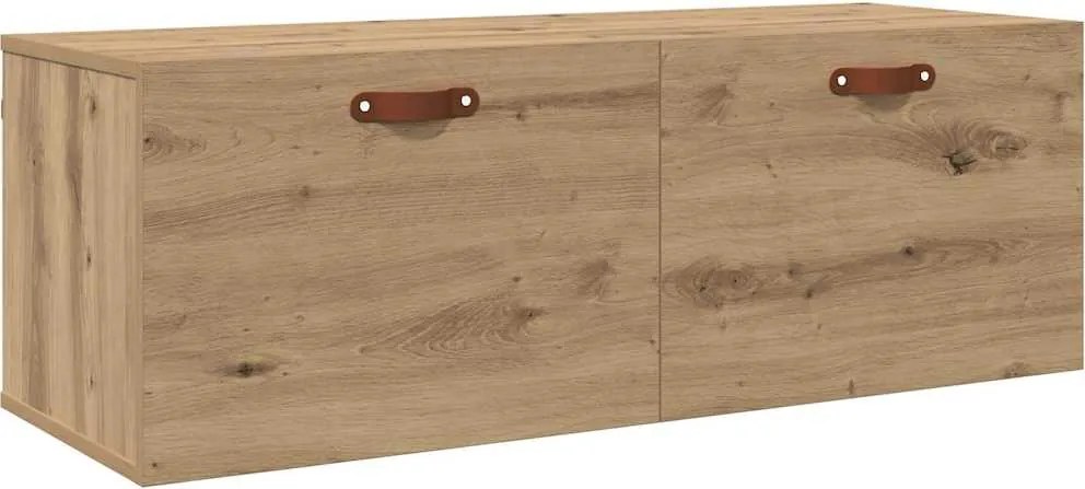 vidaXL Fali szekrény Artisan tölgy 100 x 36,5 x 35 cm Faanyag