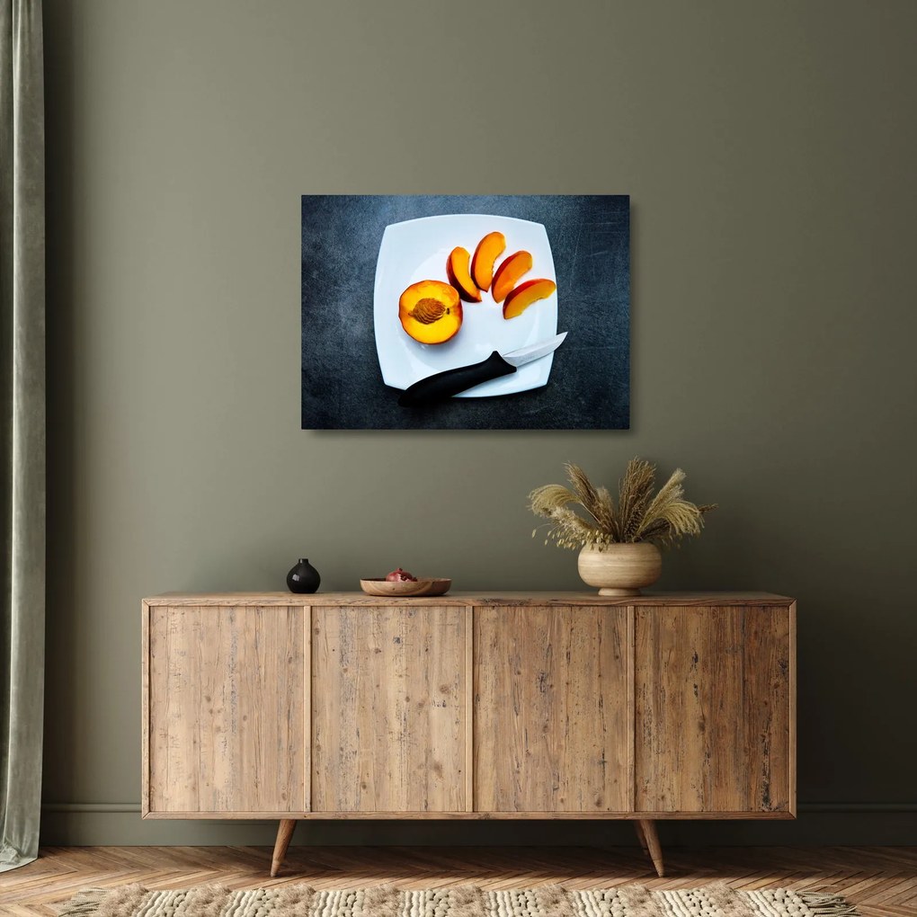 Őszibarack képe (üvegen) (70x50 cm)