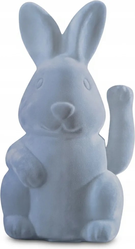 Húsvéti nyuszi integető mancs velúr 20cm Livarno home kék