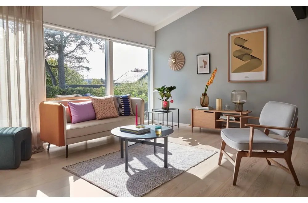 Haze szürke fotel tölgyfa konstrukcióval - Hübsch