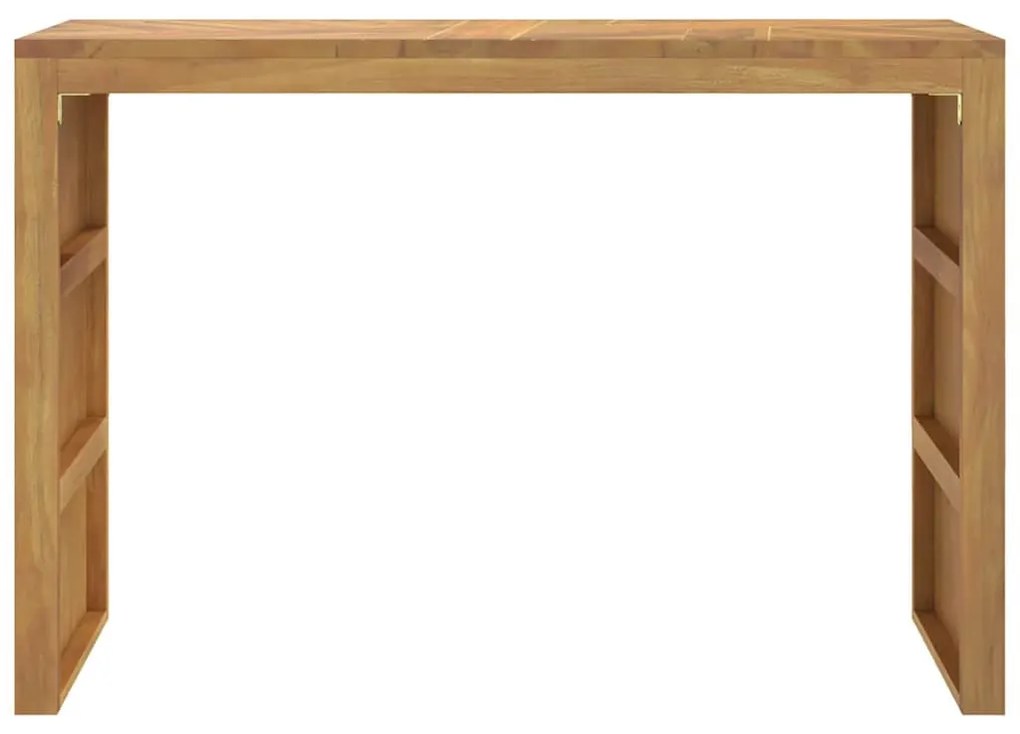 konzolasztal 110x35x75 cm tömör fa teakfa