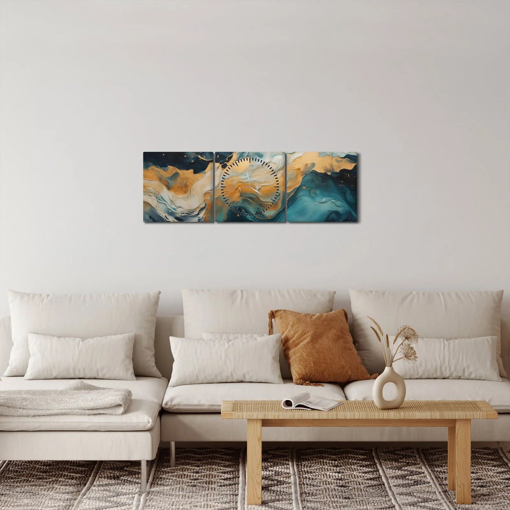 Kép - Absztrakció (órával) (90x30 cm)