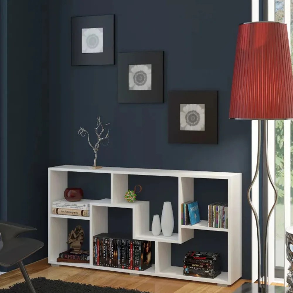 Polcos tároló könyvespolc 120x20x60cm barna KH16-1