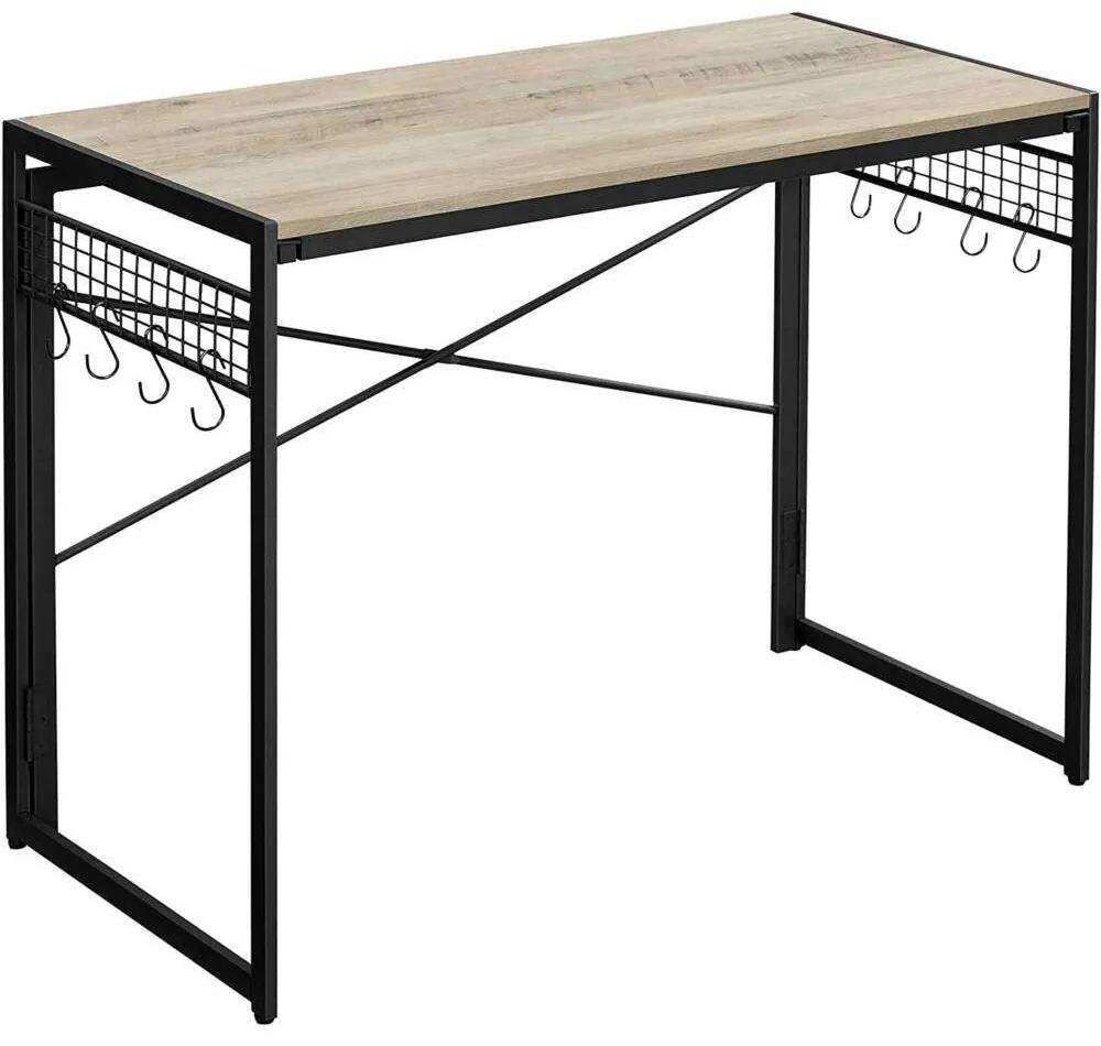 Összecsukható íróasztal 8 kampóval 100 x 50 x 76,5 cm