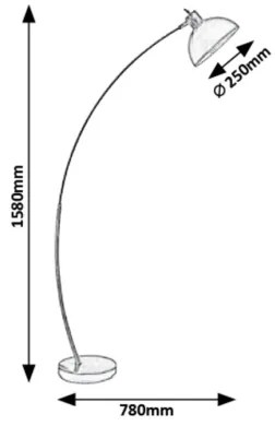 Rabalux 5592 - Állólámpa OTTO 1xE27/40W/230V