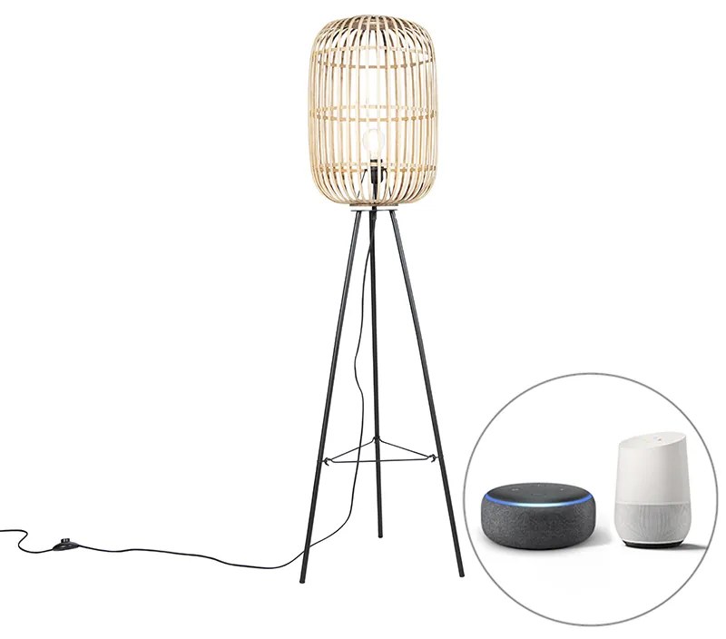 Intelligens vidéki állólámpa rattan, WiFi A60 - Manila