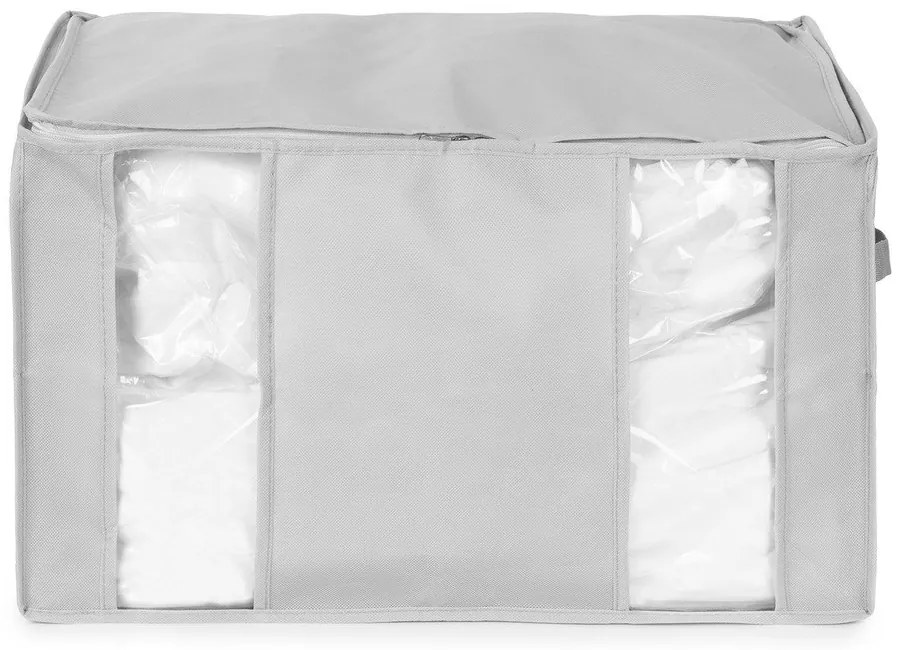Vákuumos-megerősített textil ruhatároló doboz 56x42x33 cm Granit – Compactor
