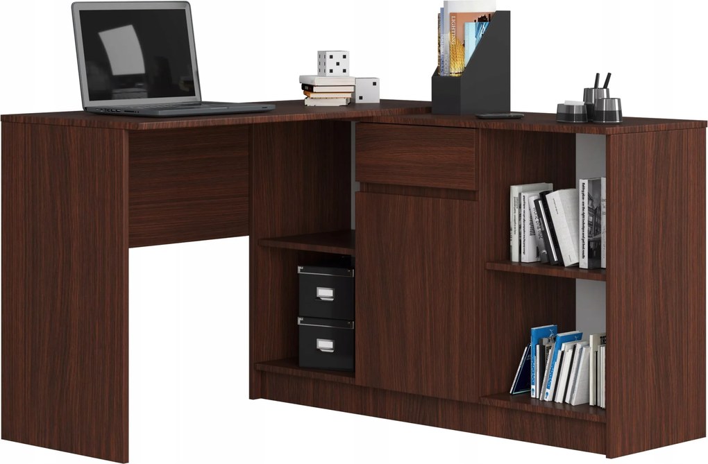 Sarok íróasztal B17 wenge komód szett Akd