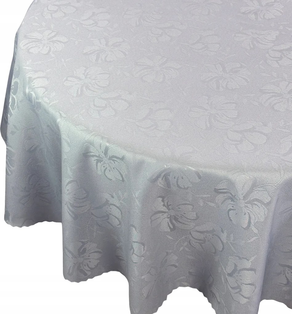 Abrosz Foltálló Asztal Szürke Virágok Kerék Átmérő 130 cm