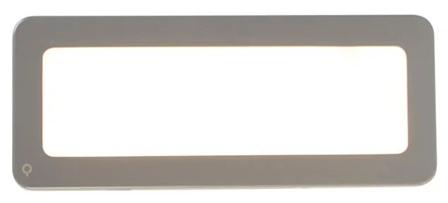 Modern téglalap alakú kültéri fali lámpa szürke, LED-del - Prim