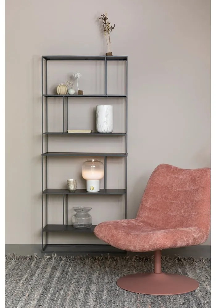 Rózsaszín bársony fotel Bubba – Zuiver