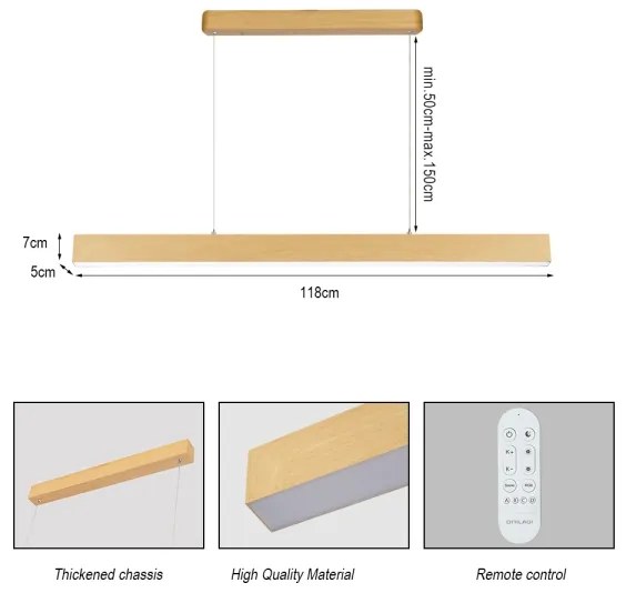 Brilagi - Fényerőszabályozható csillár SLEEKLINE SMART LED/40W/230V Wi-Fi Tuya + távirányító