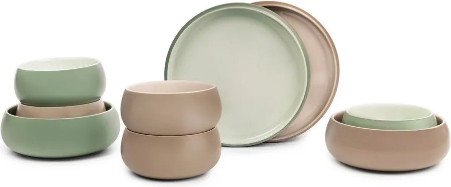 Bézs kőedény tányér készlet 4 db-os ø 22 cm Terra Rondo – Bonami Selection