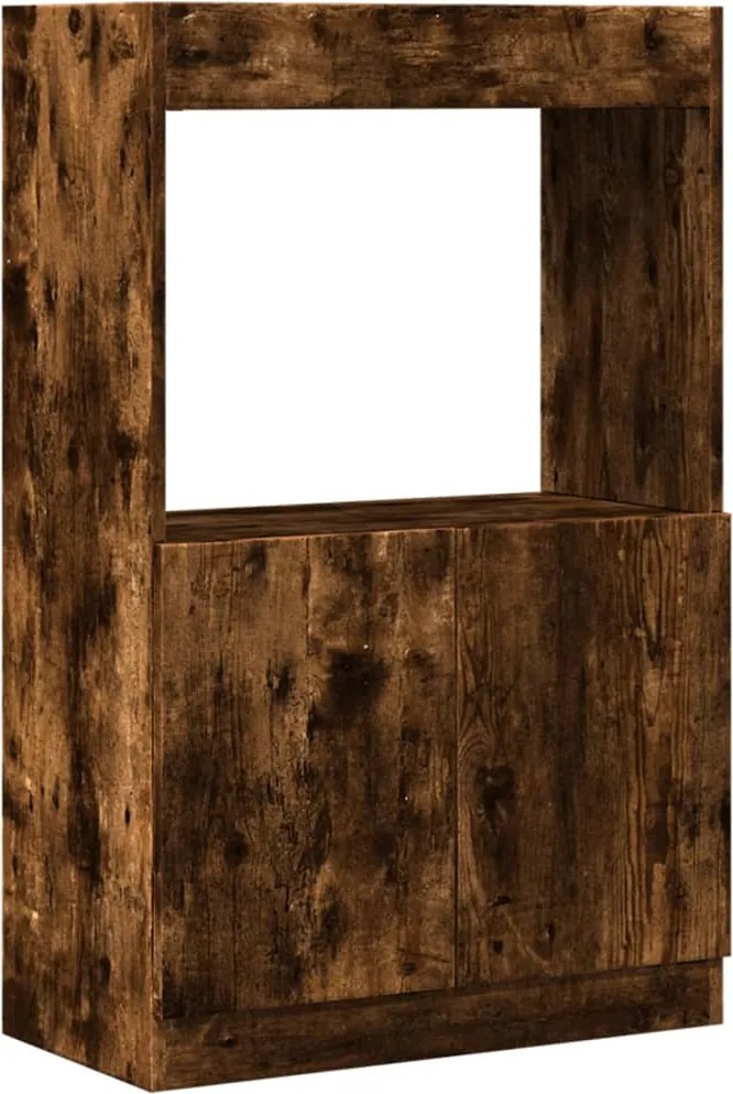 vidaXL füstös tölgy színű szerelt fa magasszekrény 63 x 33 x 100 cm