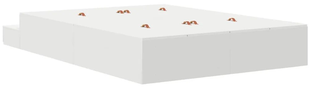Ágykeret tárolóval fiókkal Fehér 226.5 x 135 x 31.5 cm Faanyag