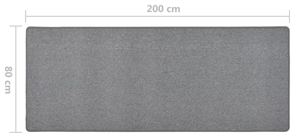 sötétszürke futószőnyeg 80 x 200 cm