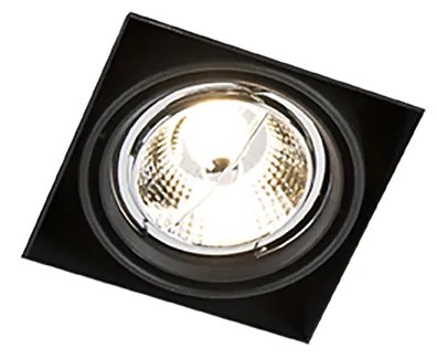 6 db-os beépíthető spotlámpa készlet fekete GU10 AR70 keret nélküli - Oneon