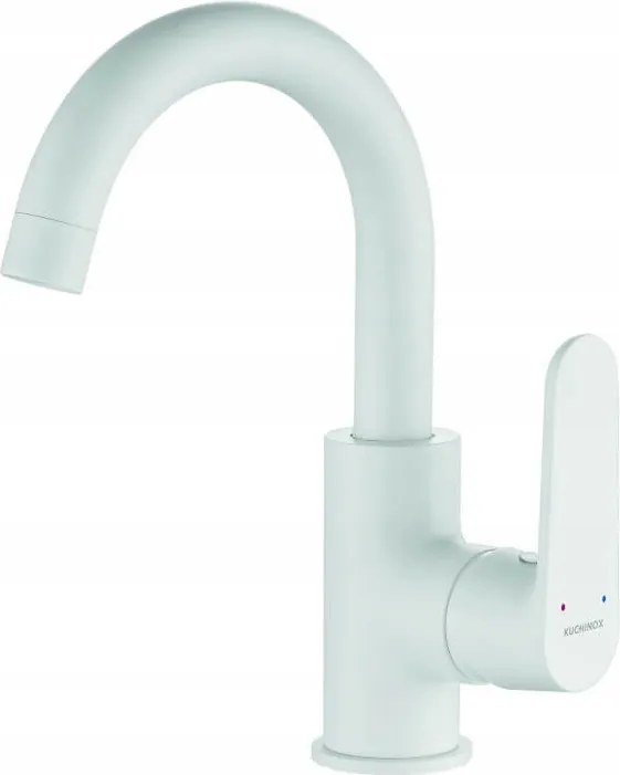 Mosdó Csaptelep Fehér Mozgatható Kifolyócső Magas