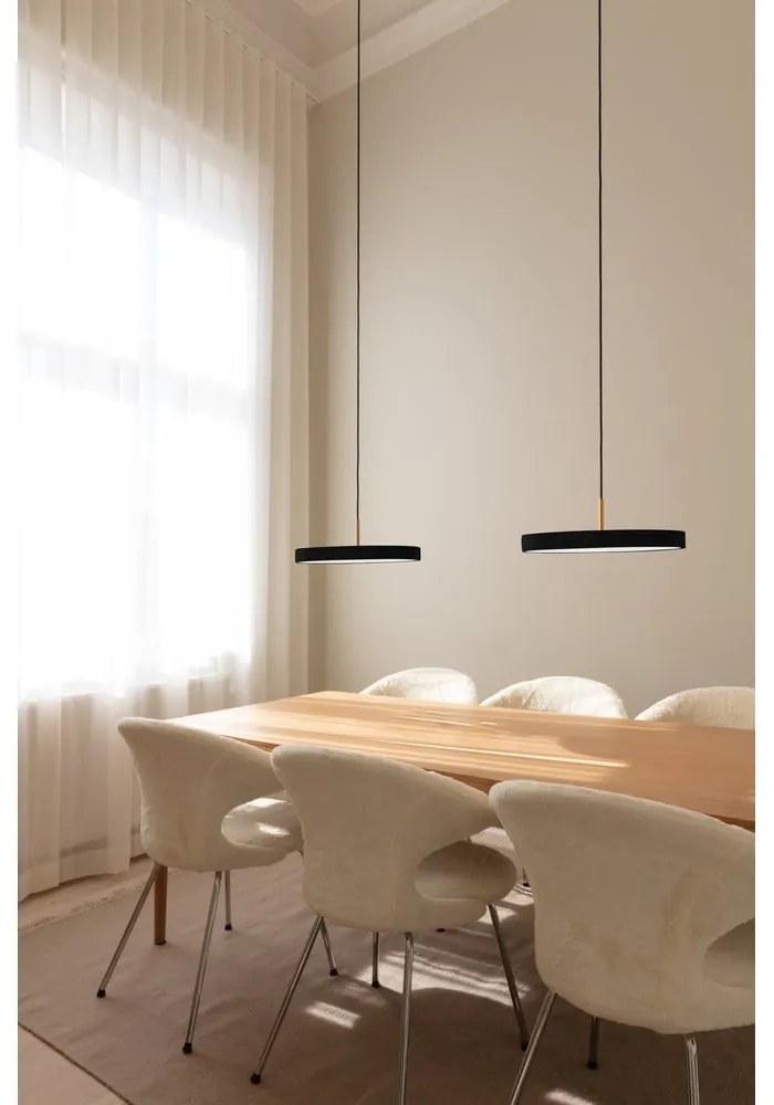 Fekete LED függőlámpa fém búrával ø 43 cm Asteria Medium – UMAGE