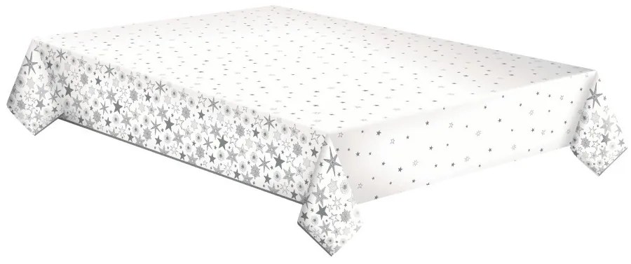 Karácsonyi Silver Stars papír asztalterítő 120x180 cm