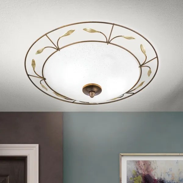 Orion DL 7-338/2 - Mennyezeti lámpa LUCA 2xE14/40W/230V átm. 40 cm bronz/patinás