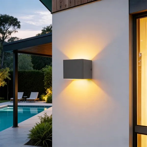 Brilagi - LED kültéri fali lámpa DONNANI LED/5W/230V 10 cm antracit IP44