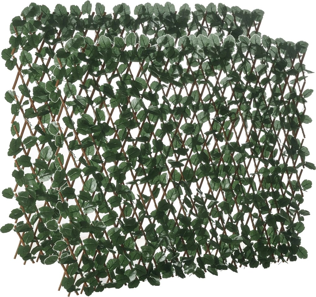 Outsunny Bővíthető 2 db-os Térelválasztó Kerthez Műleveles 295x70 cm Rácsos Kiterjeszthető Privátszűrő | Aosom