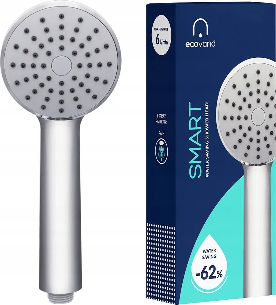 Zuhanyfej Zuhany Öko stílusos Ecovand Smart Takarékos -62% Víz 6 L/perc