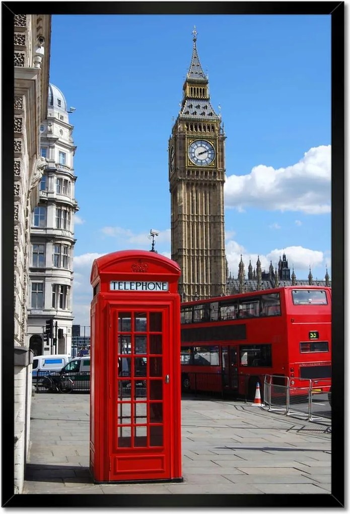 Poszterek keretben 40x60 London Big Ben fülke Uk