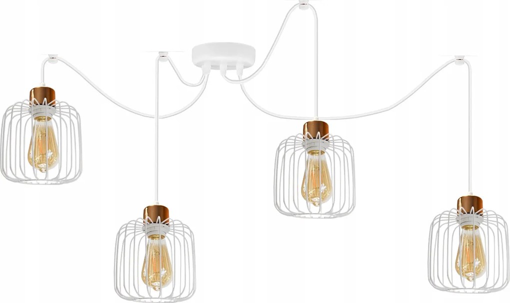 Csillár Mennyezeti Lámpa Lógó Pók Gyűrű Fehér Mennyezeti Lámpa A Nappaliba