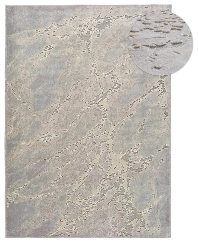 Margot Marble szürke-bézs viszkóz szőnyeg, 60 x 110 cm - Universal