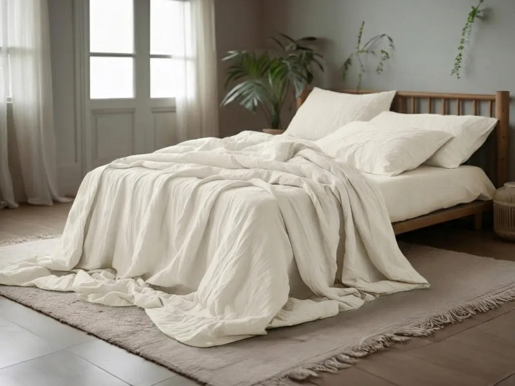 Muszlin ágyneműhuzat PURELY krémszínű Ágyneműhuzat mérete: 80 x 80 cm | 135 x 200 cm