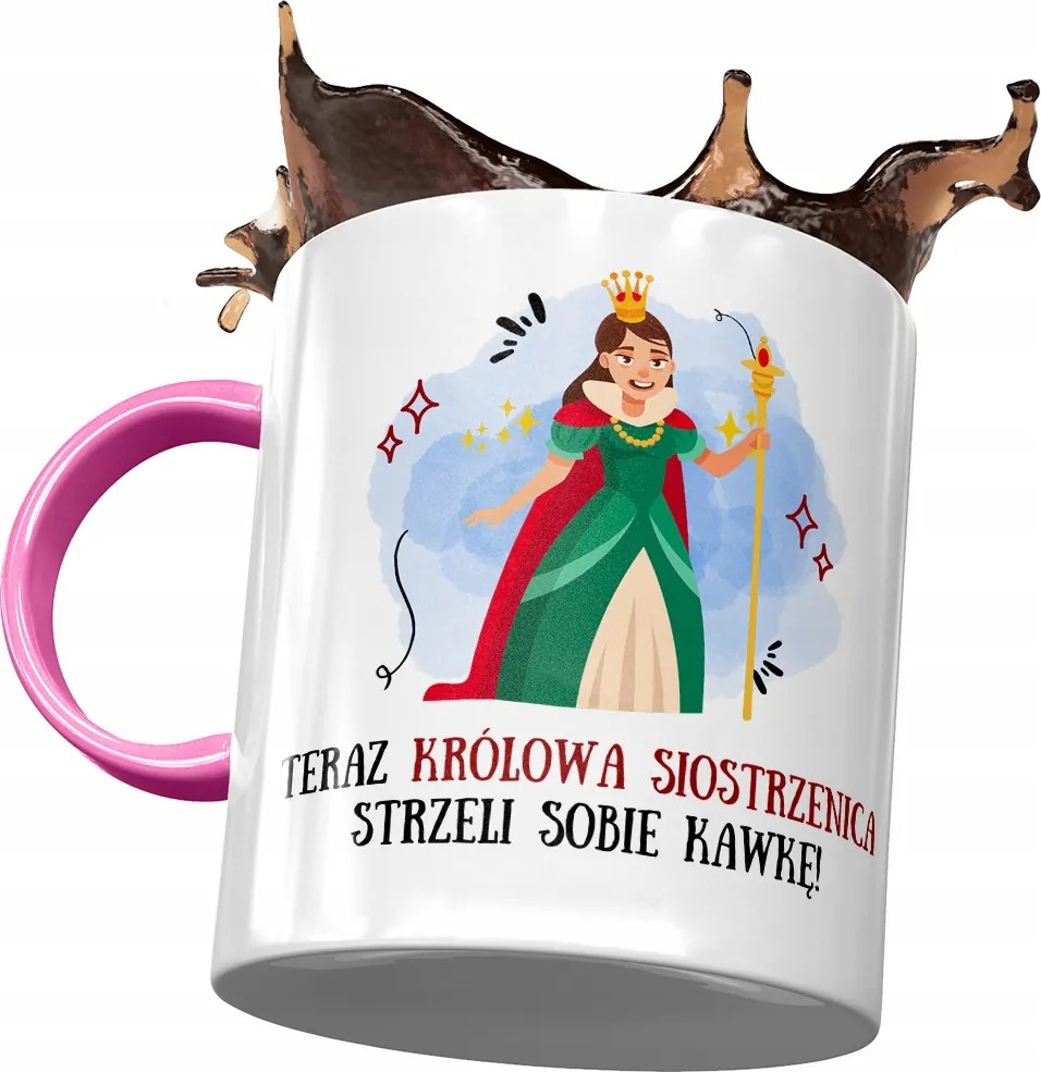 Rózsaszín Bögre Unokahúgnak Születésnapra Ajándék Nyomtatott Fotóval