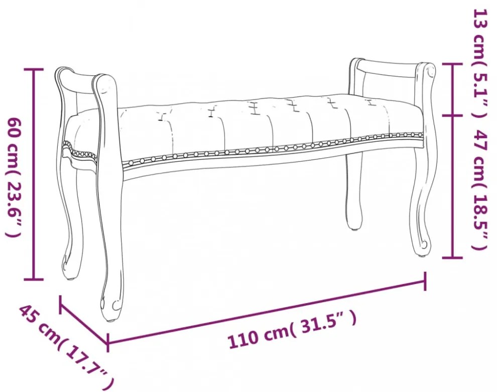 vászonpad 110 x 45 x 60 cm