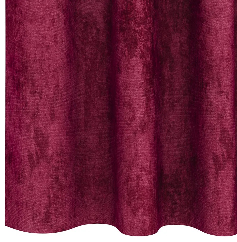 Velúr Függöny 2 db rudacsatlakozós Burgundi vörös 175x140 cm