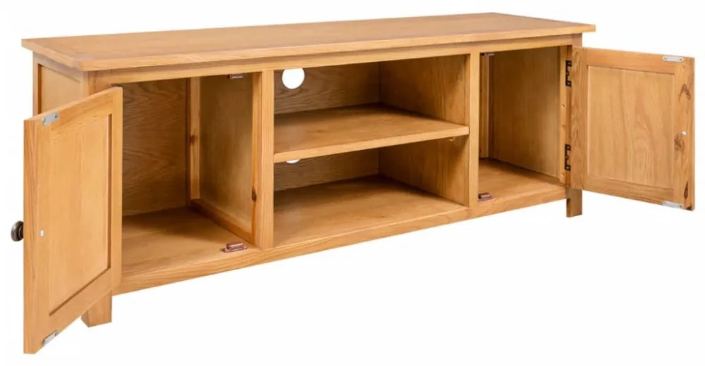 tömör tölgyfa TV szekrény 110x35x44 cm
