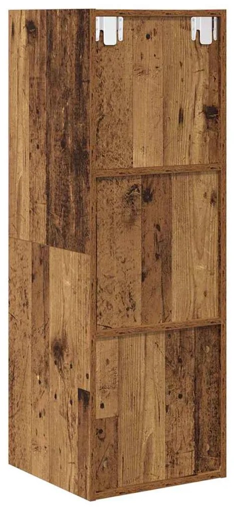 Fali TV szekrény Régi fa 37 x 37 x 107 cm Faanyag