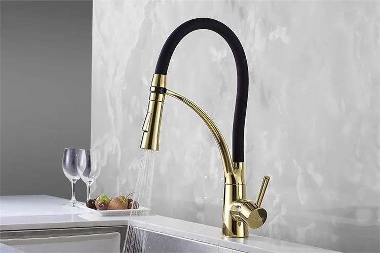 Konyhai csaptelep Rea GASPAR high BLACK / GOLD