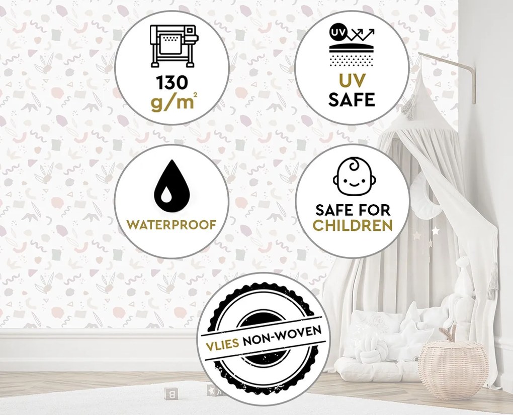 Gario Fotótapéta Geometrikus pasztell Anyag: Vlies, Méret: 300 x 210 cm