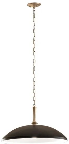 Kichler KL-DELAROSA-P-BK - Csillár láncon DELAROSA 1xE27/60W/230V fekete/réz