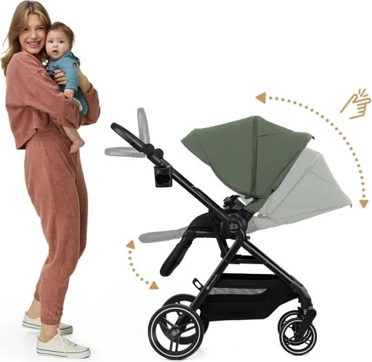 KINDERKRAFT SELECT - YOXI sportbabakocsi, Mystic zöld