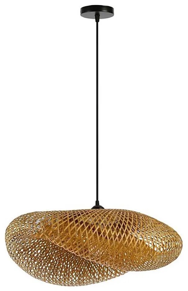 Immax 08269L - Csillár zsinóron HILO 1xE27/40W/230V átm. 60 cm bambusz