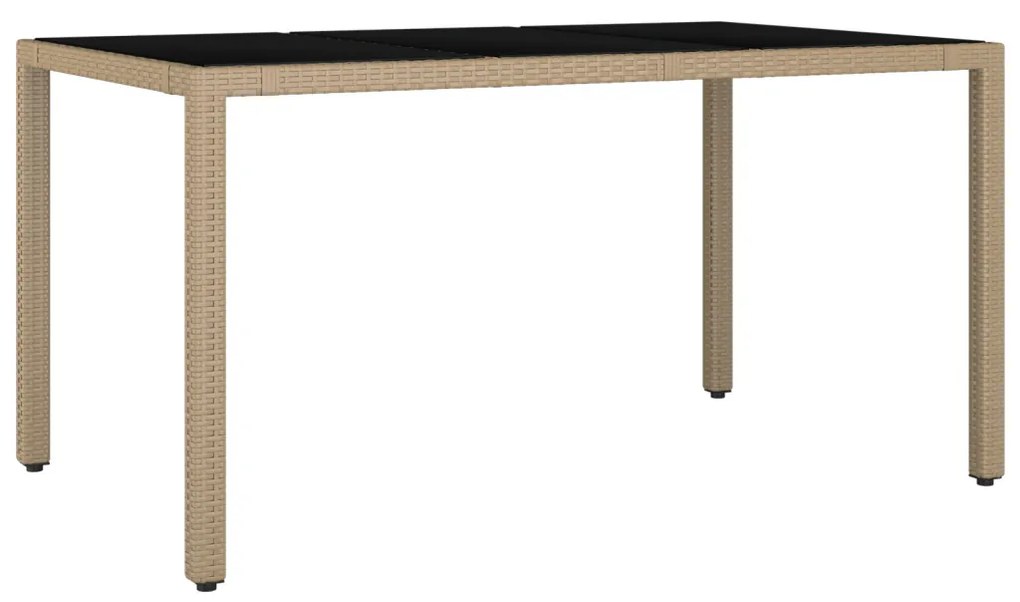 Kert étkező szett 5 pcs Bézs 150 x 90 x 75 cm polirattan