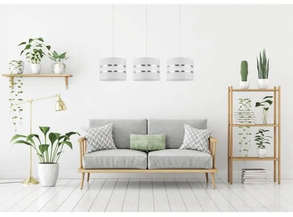 Csillár zsinóron CORAL 3xE27/60W/230V fehér